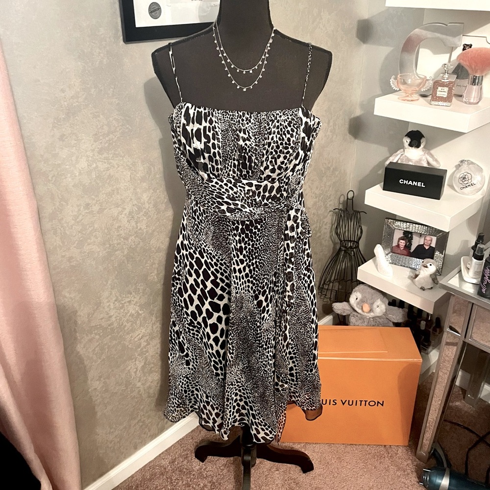 Bloomingdale Silk Animal Print Dress NWT